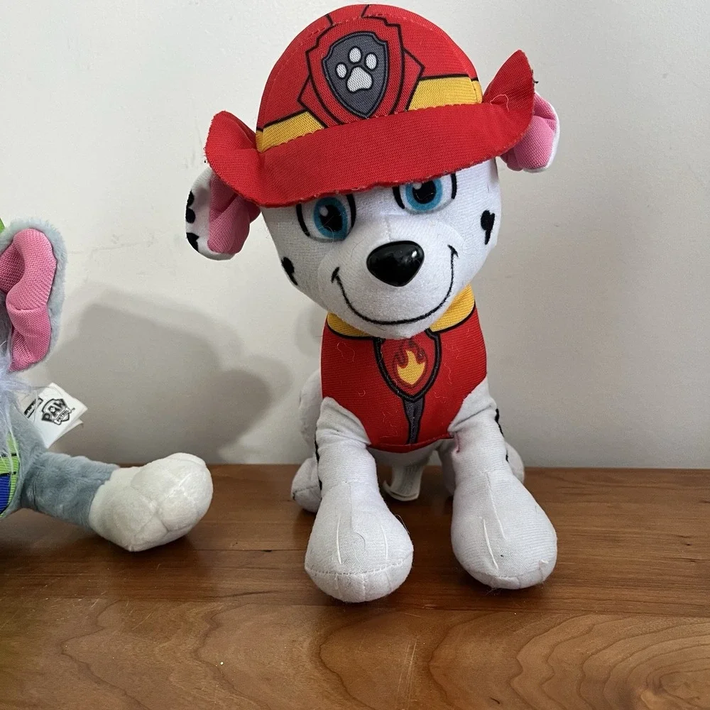 Lot Of 3 Paw Patrol Plushie Stuffed Animals Chase, Rocky & Marshall‎